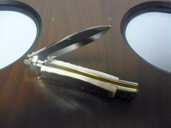 Italian stiletto - AGA Campolin - maltese / crociato - 23cm - corno di cervo / deer horn - 2