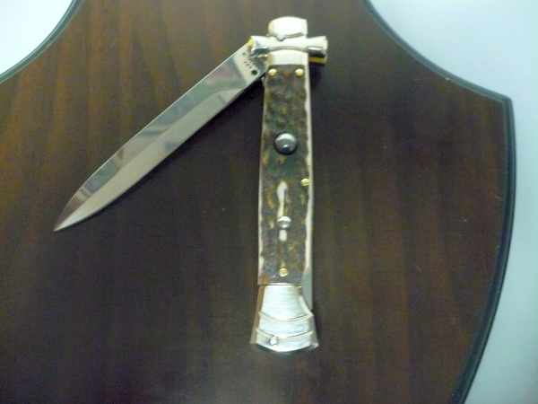 Italian stiletto - AGA Campolin - maltese / crociato - 23cm - corno di cervo / deer horn - 2