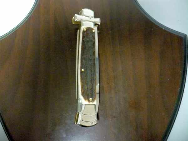 Italian stiletto - AGA Campolin - maltese / crociato - 23cm - corno di cervo / deer horn - 2