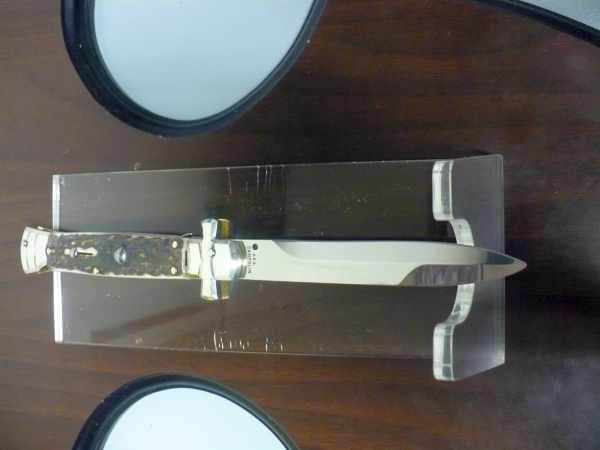 Italian stiletto - AGA Campolin - maltese / crociato - 23cm - corno di cervo / deer horn - 2