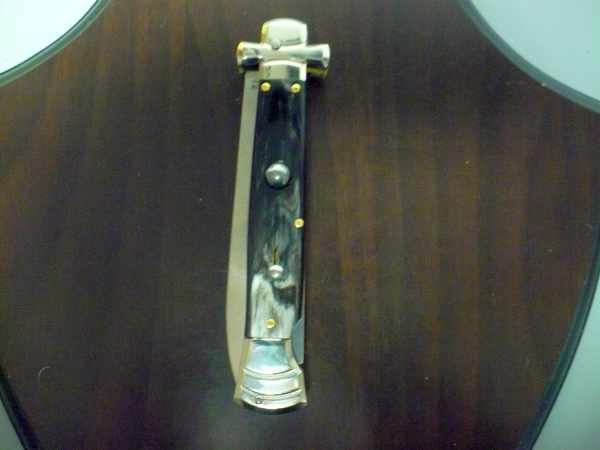 Italian stiletto - AGA Campolin - maltese / crociato - 23cm - corno di bufalo brasiliano / brazilian buffalo horn - 2