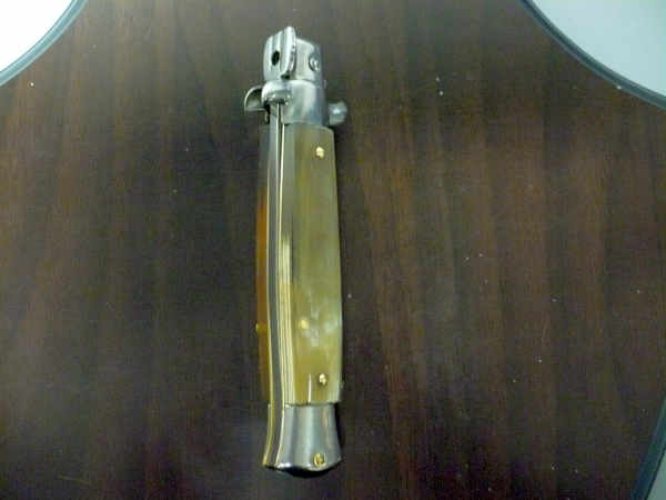 Frank Beltrame -  italian stiletto 20cm, bufalo chiaro -lama baionetta - 20FB/48B - 2