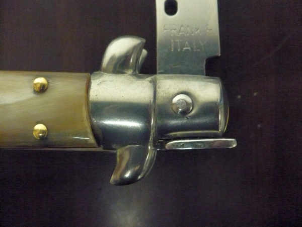 Frank Beltrame -  italian stiletto 20cm, bufalo chiaro -lama baionetta - 20FB/48B - 2