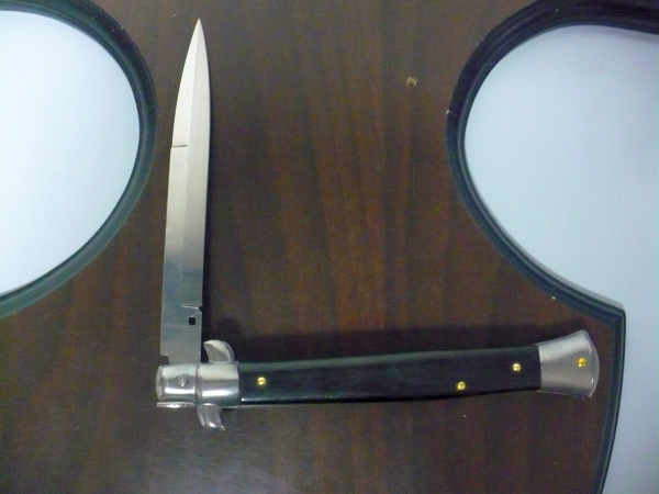 Frank Beltrame , italian stiletto , pugnale - 28 cm , corno di bufalo scuro,baionetta , modello FB 28/58B - 2