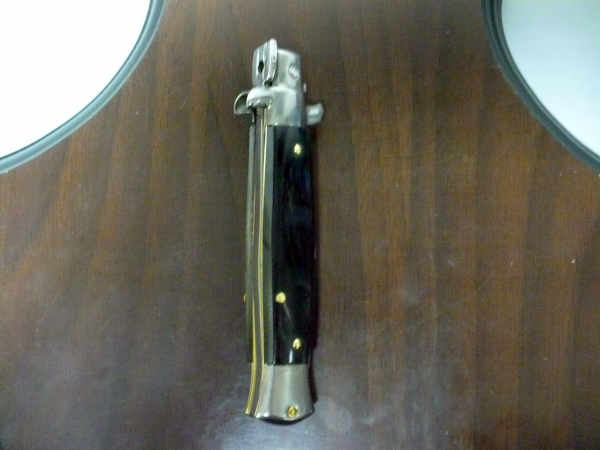 Frank Beltrame -  italian stiletto 20cm, bufalo scuro -lama baionetta - 20FB/58B - 2