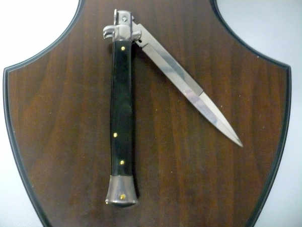 Frank Beltrame , italian stiletto , pugnale - 28 cm , corno di bufalo scuro,baionetta , modello FB 28/58B - 2