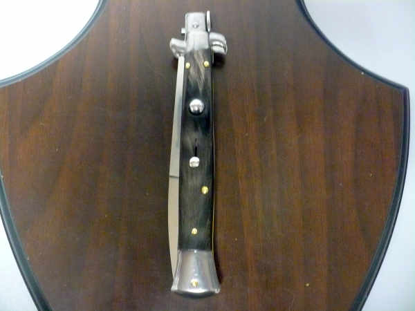 Frank Beltrame , italian stiletto , pugnale - 28 cm , corno di bufalo scuro,baionetta , modello FB 28/58B - 2
