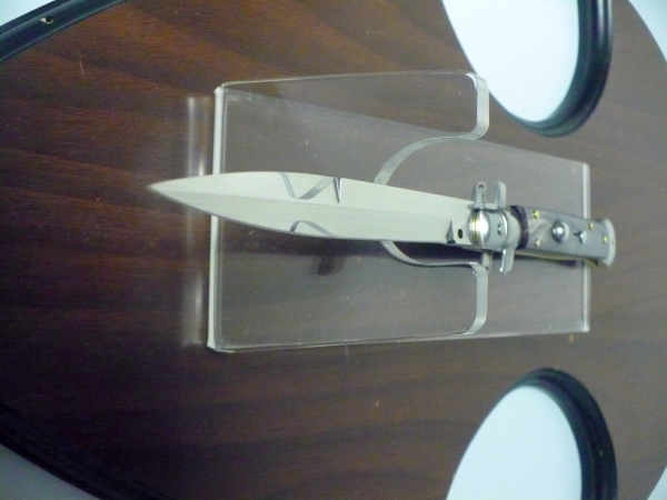 Frank Beltrame , italian stiletto , pugnale - 28 cm , corno di bufalo scuro,baionetta , modello FB 28/58B - 2