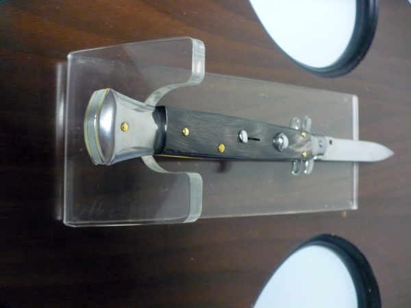Frank Beltrame , italian stiletto , pugnale - 28 cm , corno di bufalo scuro,baionetta , modello FB 28/58B - 2