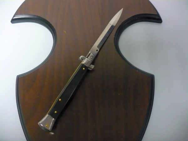 Frank Beltrame , italian stiletto , pugnale - 28 cm , corno di bufalo scuro,baionetta , modello FB 28/58B - 2