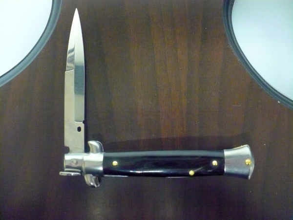 Frank Beltrame -  italian stiletto 20cm, bufalo scuro -lama baionetta - 20FB/58B - 2