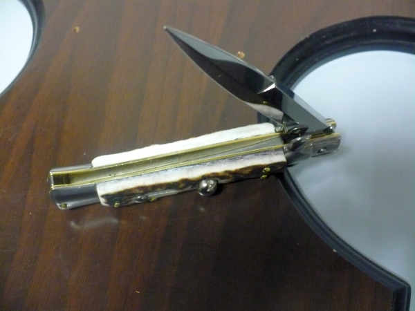 Frank Beltrame -  italian stiletto 20cm, corno di cervo -lama baionetta - 20FB/63B - 2