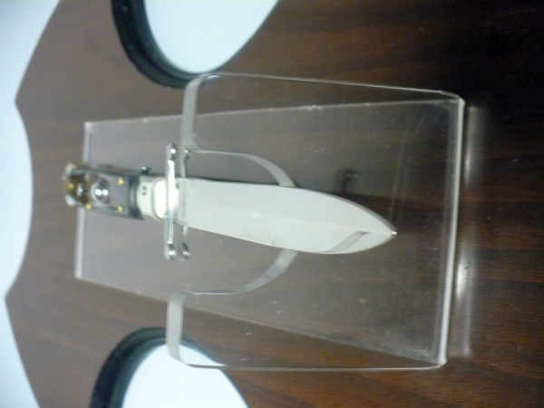 Swinguard- Famiglia Spadon- italian stiletto 23 cm - corno di bufalo brasiliano / brazilian buffalo horn - lama baionetta - 2