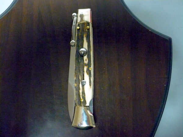 Swinguard- Famiglia Spadon- italian stiletto 23 cm - corno di cervo / deer horn - lama baionetta -2
