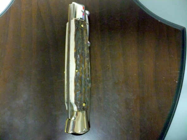 Swinguard- Famiglia Spadon- italian stiletto 23 cm - corno di cervo / deer horn - lama baionetta -2