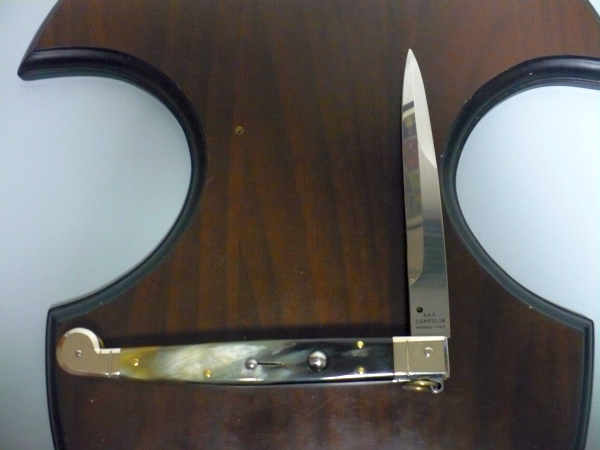 Siciliano A.G.A. Campolin sicilian fighting - italian stiletto 30 cm - brazilian buffalo horn - 2