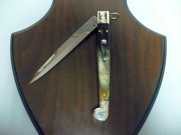 Siciliano A.G.A. Campolin sicilian fighting - italian stiletto 30 cm - brazilian buffalo horn - 2