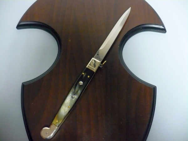 Siciliano A.G.A. Campolin sicilian fighting - italian stiletto 30 cm - brazilian buffalo horn - 2