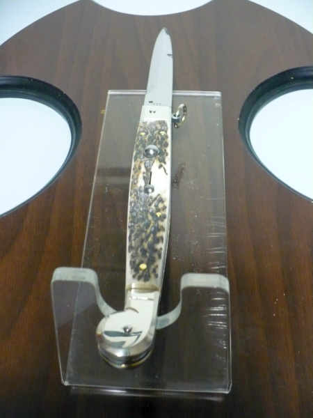 Siciliano A.G.A. Campolin- sicilian fighting - italian stiletto 30 cm - deer horn - 2