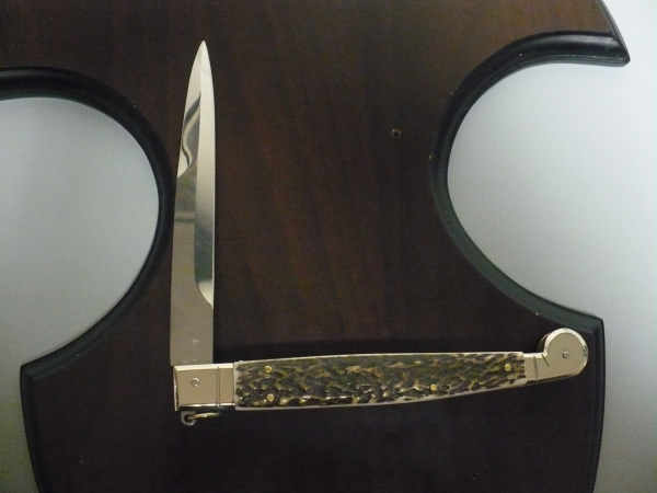 Siciliano A.G.A. Campolin- sicilian fighting - italian stiletto 30 cm - deer horn - 2