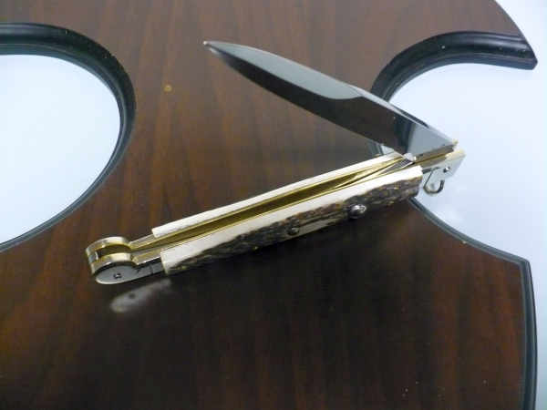 Siciliano A.G.A. Campolin- sicilian fighting - italian stiletto 30 cm - deer horn - 2