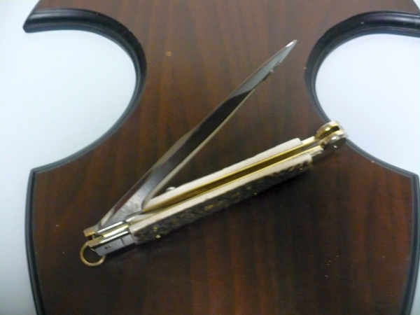 Siciliano A.G.A. Campolin- sicilian fighting - italian stiletto 30 cm - deer horn - 2