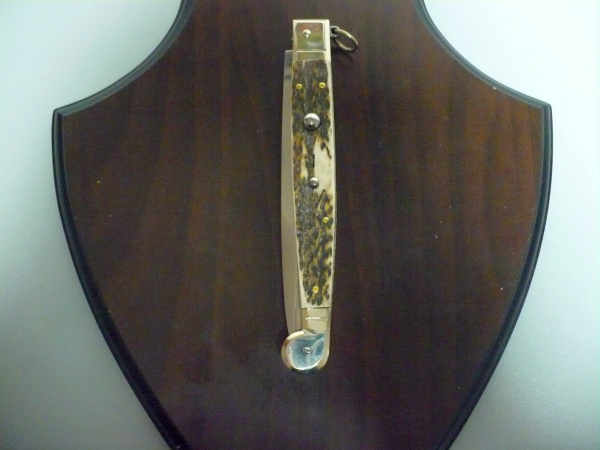 Siciliano A.G.A. Campolin- sicilian fighting - italian stiletto 30 cm - deer horn - 2