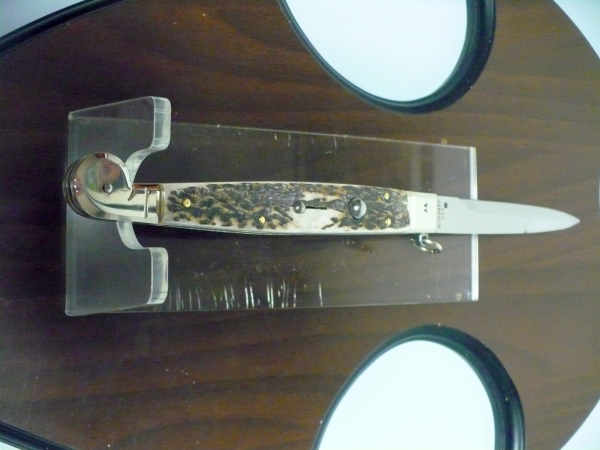 Siciliano A.G.A. Campolin- sicilian fighting - italian stiletto 30 cm - deer horn - 2