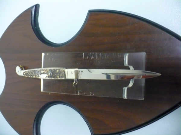 Siciliano A.G.A. Campolin- sicilian fighting - italian stiletto 30 cm - deer horn - 2