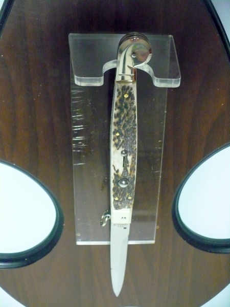 Siciliano A.G.A. Campolin- sicilian fighting - italian stiletto 30 cm - deer horn - 2