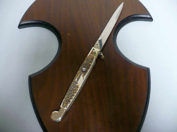 Siciliano A.G.A. Campolin- sicilian fighting - italian stiletto 30 cm - deer horn - 2