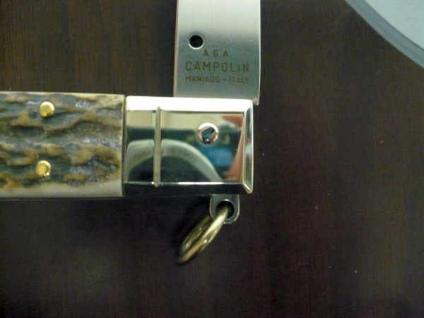 Siciliano A.G.A. Campolin- sicilian fighting - italian stiletto 30 cm - deer horn - 2