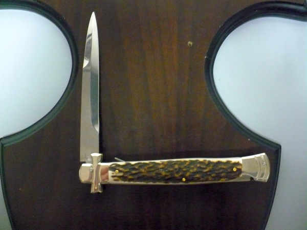 Italian stiletto - AGA Campolin - maltese / crociato - 28cm - corno di cervo / deer horn - 5