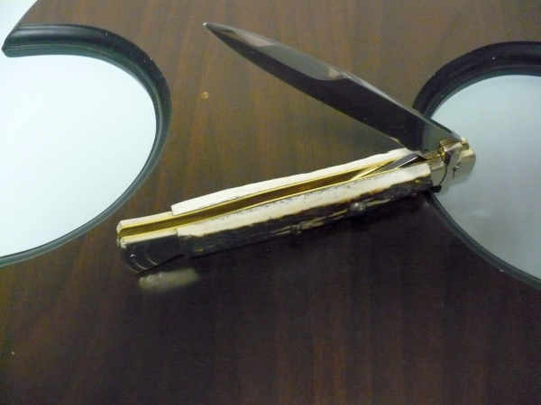Italian stiletto - AGA Campolin - maltese / crociato - 28cm - corno di cervo / deer horn - 5