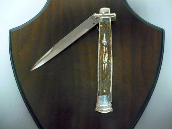 Italian stiletto - AGA Campolin - maltese / crociato - 28cm - corno di cervo / deer horn - 5