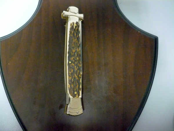 Italian stiletto - AGA Campolin - maltese / crociato - 28cm - corno di cervo / deer horn - 5