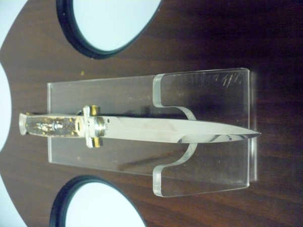 Italian stiletto - AGA Campolin - maltese / crociato - 28cm - corno di cervo / deer horn - 5