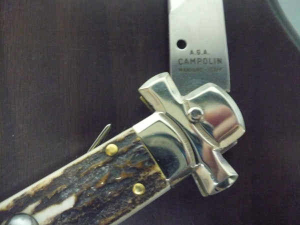 Italian stiletto - AGA Campolin - maltese / crociato - 28cm - corno di cervo / deer horn - 5