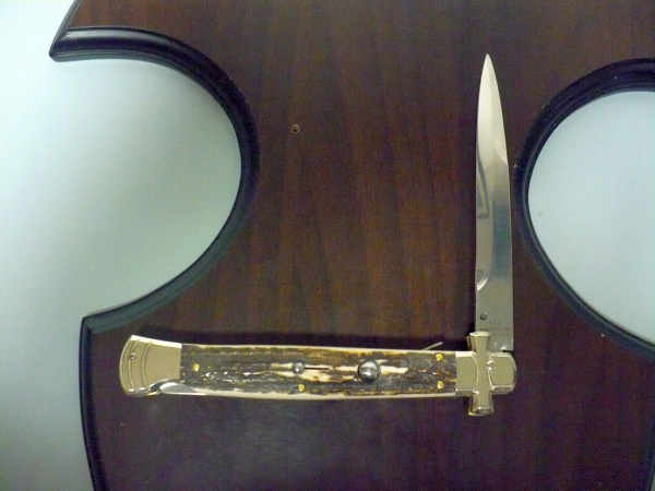 Italian stiletto - AGA Campolin - maltese / crociato - 28cm - corno di cervo / deer horn - 5