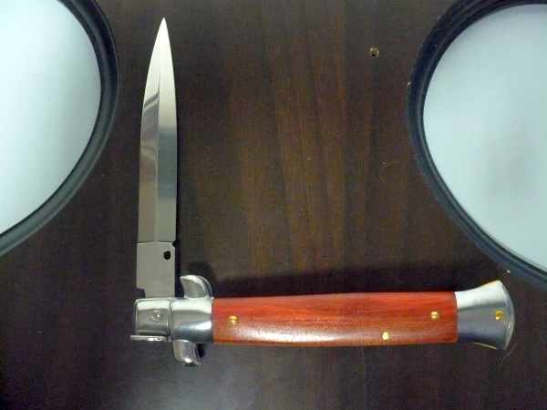 Frank Beltrame italian stiletto - 23 cm legno rosso - lama dagger- modello FB 23/83D - 2