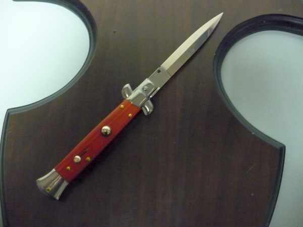 Frank Beltrame italian stiletto - 23 cm legno rosso - lama dagger- modello FB 23/83D - 2
