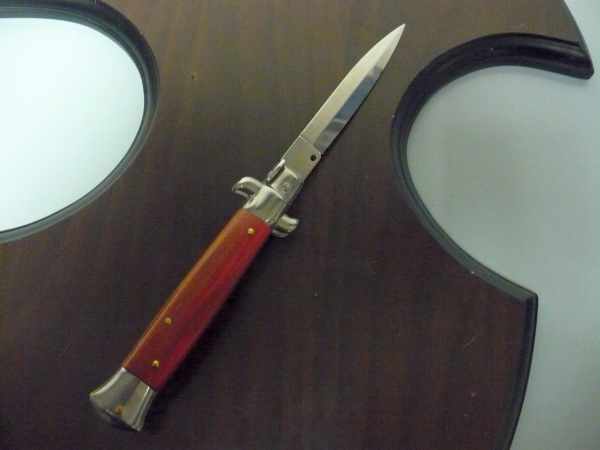 Frank Beltrame italian stiletto - 23 cm legno rosso - lama dagger- modello FB 23/83D - 2