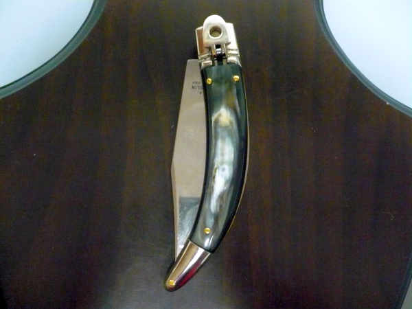 Campolin, coltello a scatto , diana leverlock -21,50 cm- corno di  bufalo brasiliano, switchblade - brazilian buffalo -2