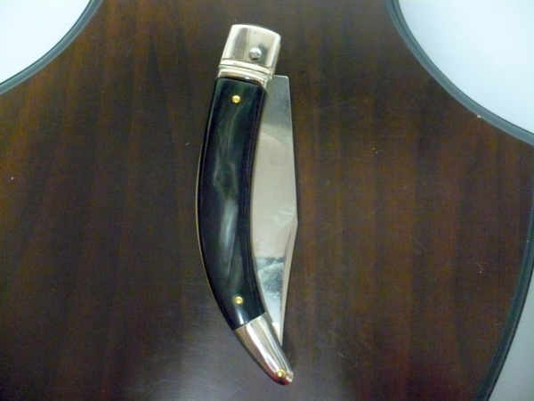 Campolin, coltello a scatto , diana leverlock -21,50 cm- corno di  bufalo brasiliano, switchblade - brazilian buffalo -2