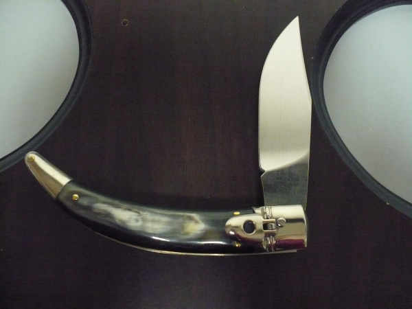 Campolin, coltello a scatto , diana leverlock -21,50 cm- corno di  bufalo brasiliano, switchblade - brazilian buffalo -2
