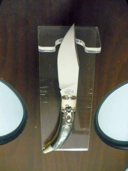 Campolin, coltello a scatto , diana leverlock -21,50 cm- corno di  bufalo brasiliano, switchblade - brazilian buffalo -2