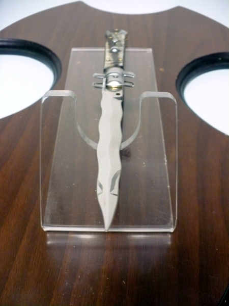 Frank Beltrame , italian stiletto - 28 cm , corno di ariete - lama kriss , modello FB 28/89K - 2