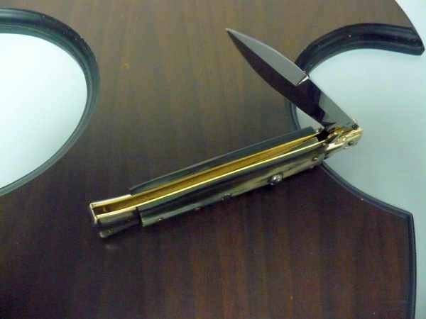 Picklock - Frank Beltrame - Italian stiletto -pugnale 28cm, lama baionetta- corno di bufalo brasiliano FB  P28/09 -2