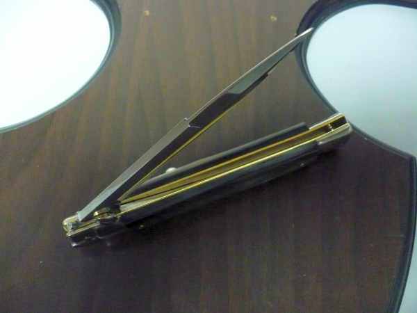 Picklock - Frank Beltrame - Italian stiletto -pugnale 28cm, lama baionetta- corno di bufalo brasiliano FB  P28/09 -2