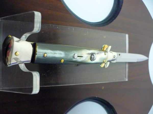 Picklock - Frank Beltrame - Italian stiletto -pugnale 28cm, lama baionetta- corno di bufalo brasiliano FB  P28/09 -2
